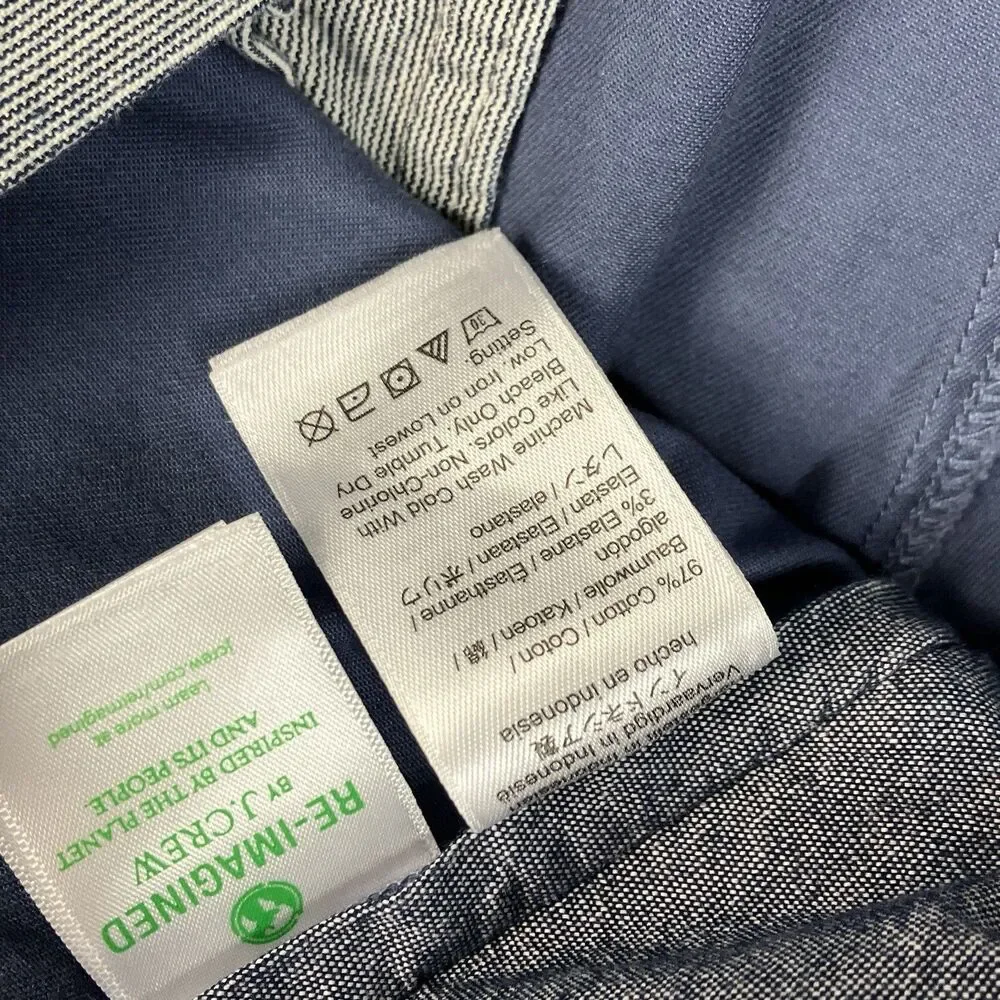 J.Crew 770 Straight Fit Stretch Chino Pants Men 34x34 Blue Classic Casual AR886